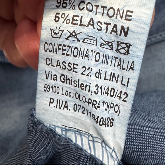 Classe 22 Italy Denim Jumper | Wide Leg, Adjustable Straps - Picture 7 of 8